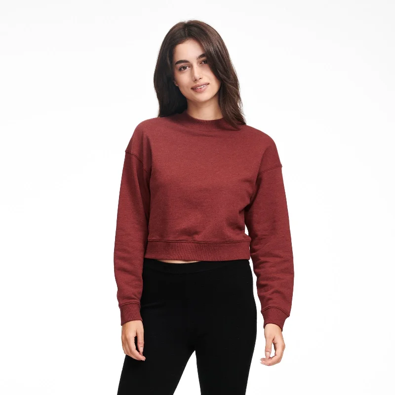 Cropped Fleece Sweatshirt