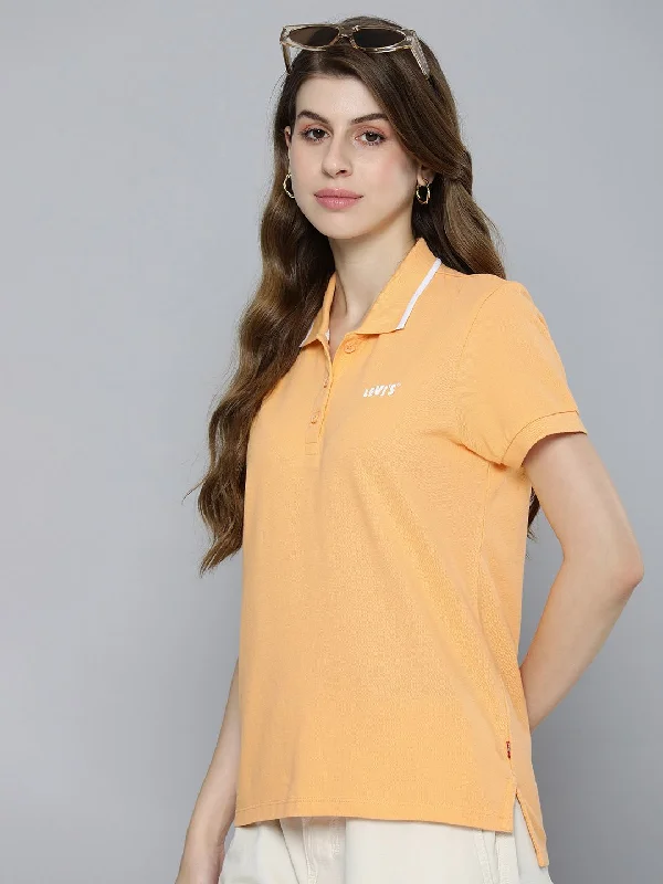 Women's Solid Polo T-shirt