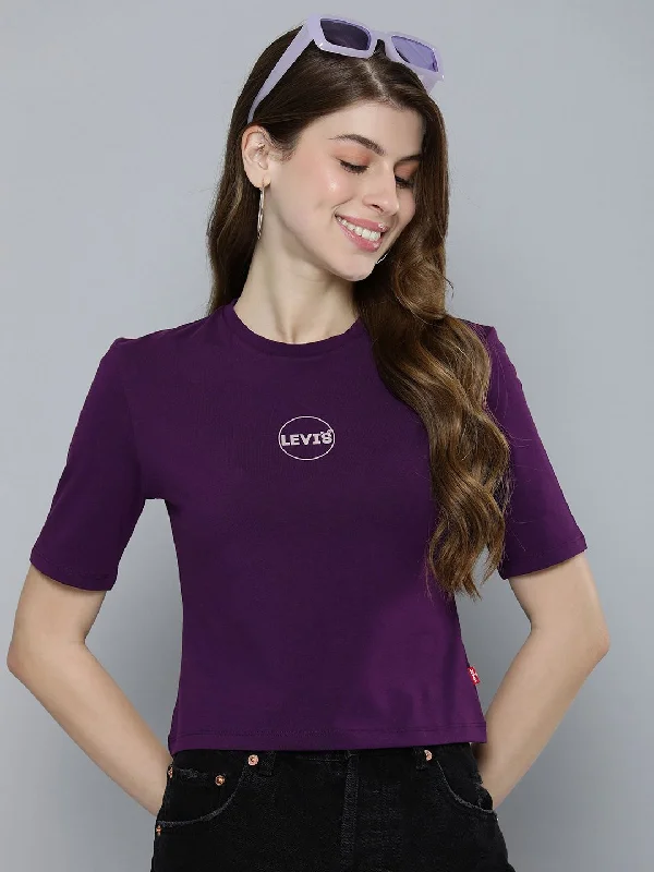 Women's Brand Logo Slim Fit T-shirt