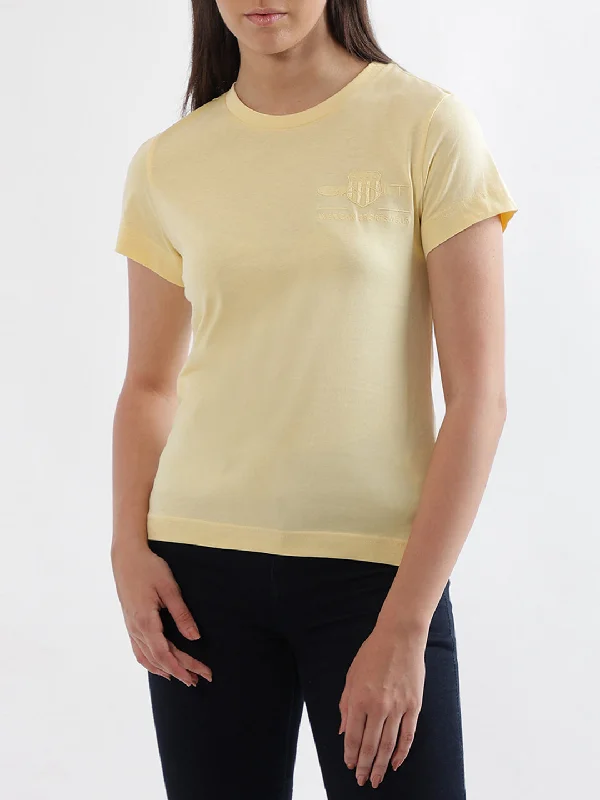 Gant Light Yellow Regular Fit T-Shirt