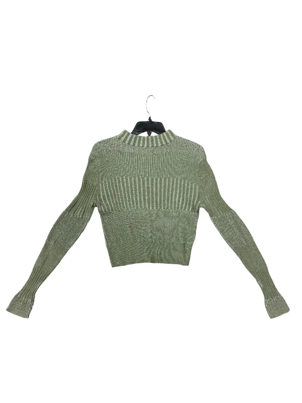 Sweatshirt Collar By American Eagle In Green, Size: L