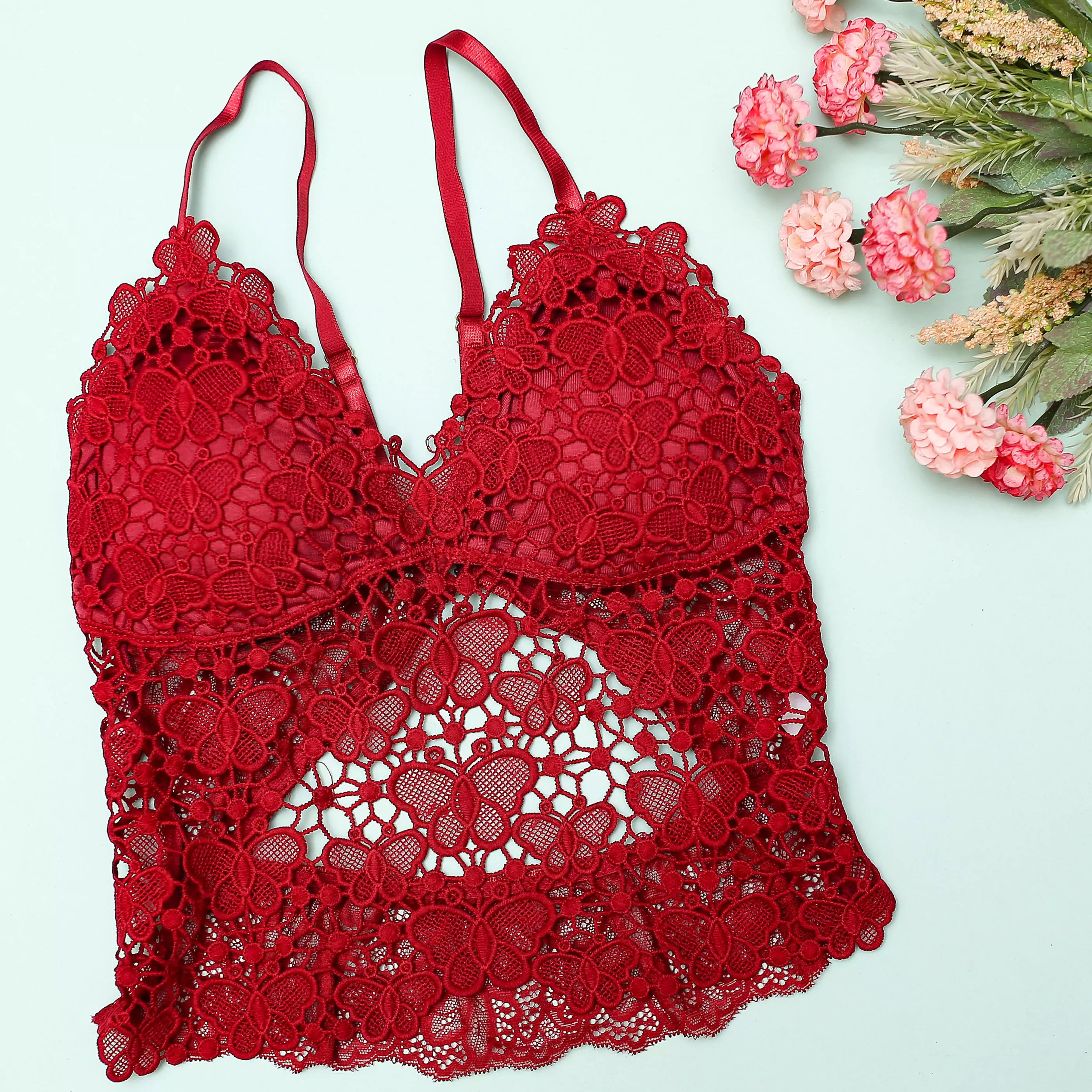 MILA Full Lace Camisole with Padded bra