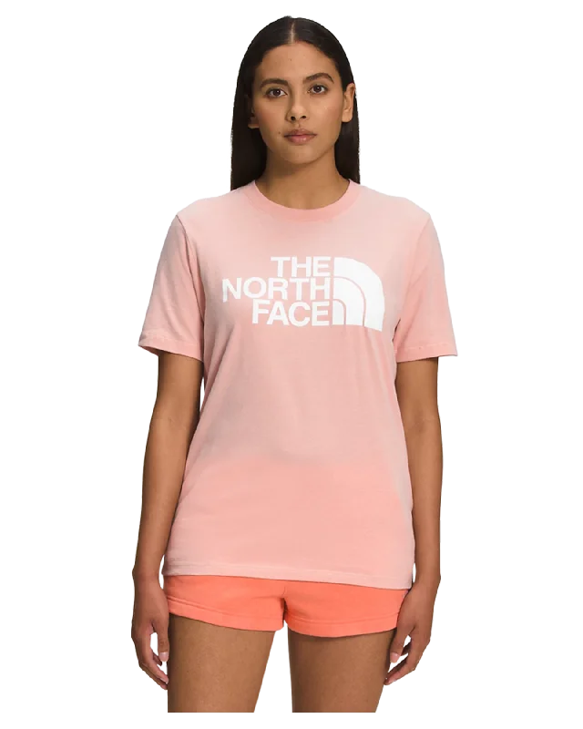 The North Face Women's S / S Half Dome Cotton Tee - Evening Sand Pink / TNF White