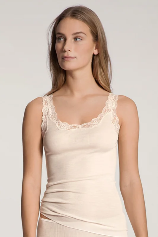 Richesse Lace Tank Top Light Ivory