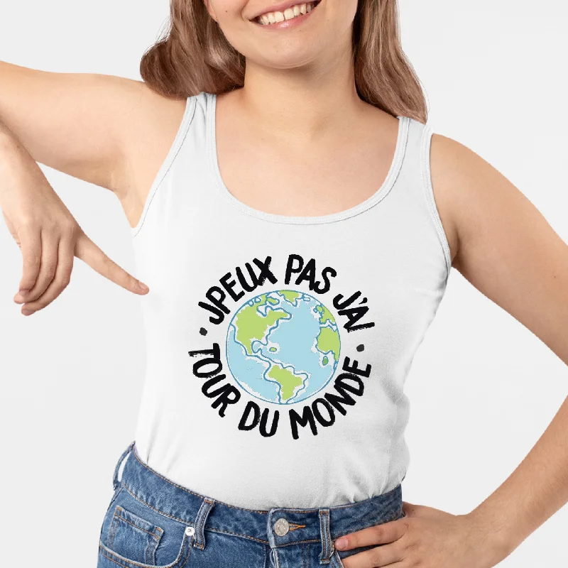 Débardeur Femme J'peux pas j'ai tour du monde