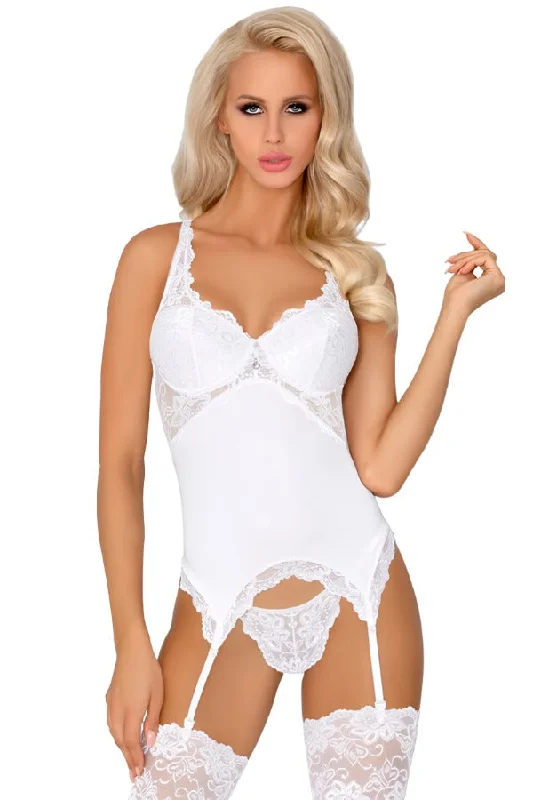 Corsetti White Alazne Corset Set