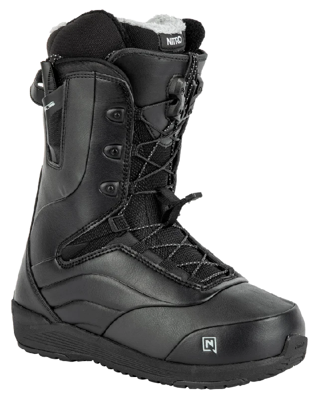 Nitro Crown TLS Womens Snowboard Boots - Black - 2023