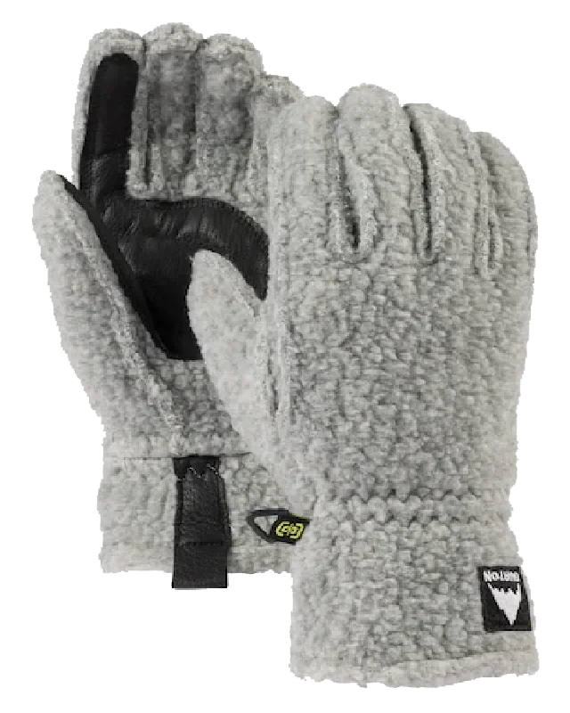 Burton Womens Stovepipe Fleece Gloves - Gray Heather - 2023