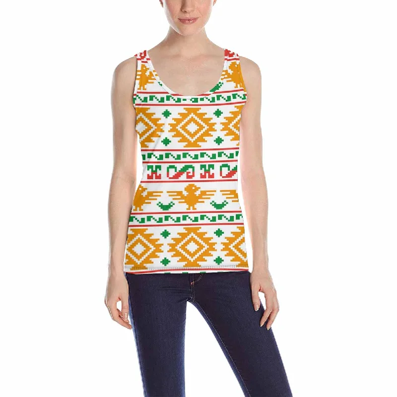 Women's Tank Top print with Pixel Aztecs pattern