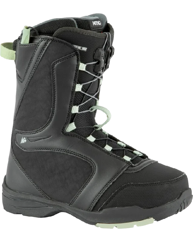 Nitro Flora TLS Womens Snowboard Boots - Black/Mint - 2022