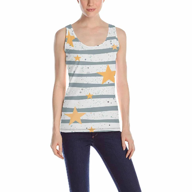 Women's Tank Top print with Creative starts pattern