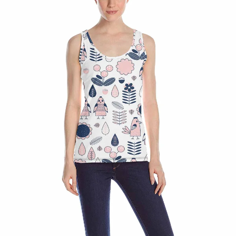 Women's Tank Top print with colorful cute chicken pattern