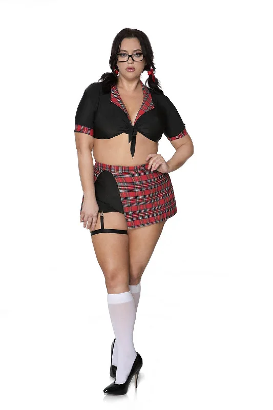 Plus Sexy Plaid Schoolgirl costume set