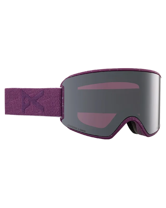 Anon Women's M3 Snow Goggles + Bonus Lens + Mfi® Face Mask - Grape/Perceive Sunny Onyx Lens