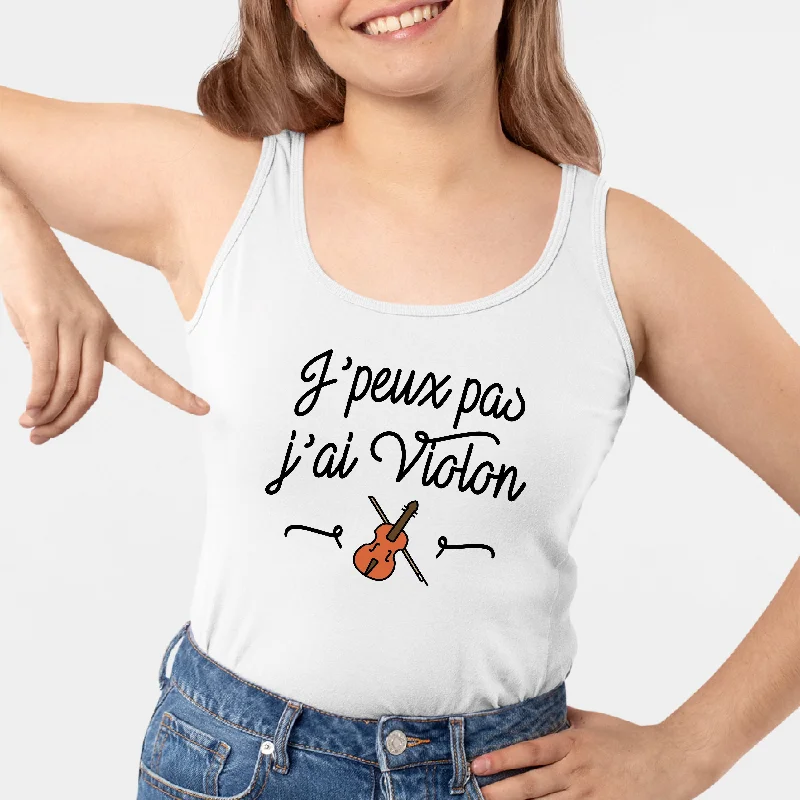 Débardeur Femme J'peux pas j'ai violon