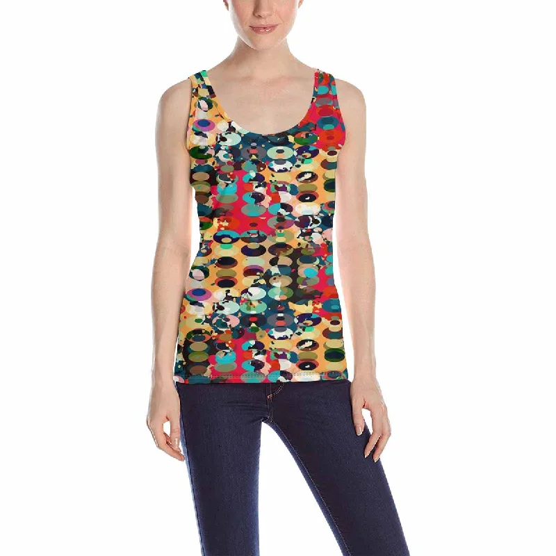 Women's Tank Top print with Graffiti colored pattern