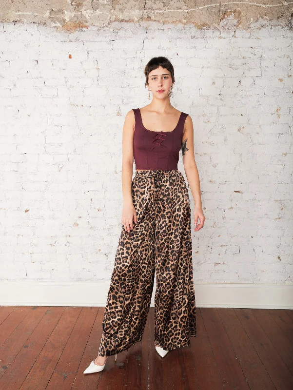 Risa Leopard Satin Pants