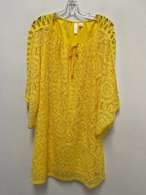 Yellow Dress Casual Short Tacera, Size L