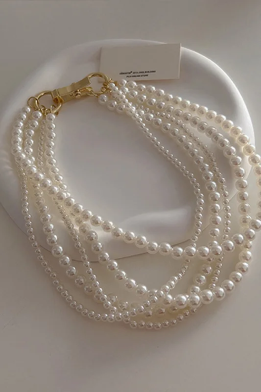 Giselle Pearl Necklace Gold