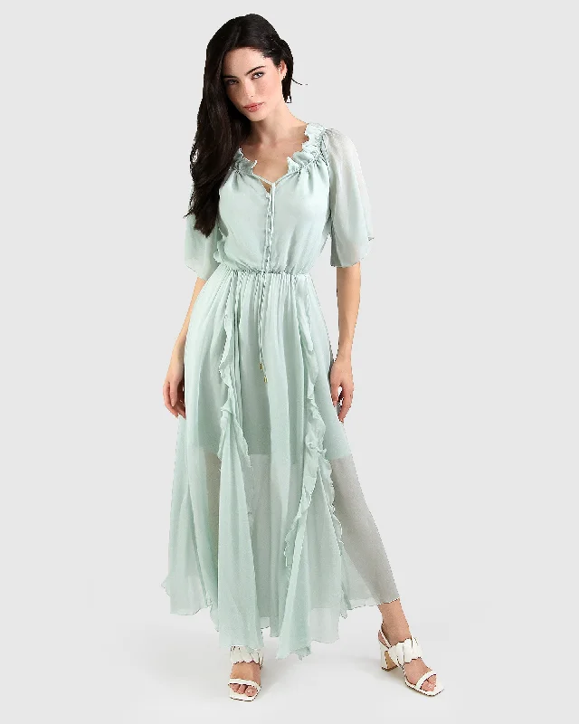 Amour Amour Ruffled Midi Dress