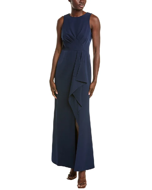 Eliza J Laguna Crepe Gown