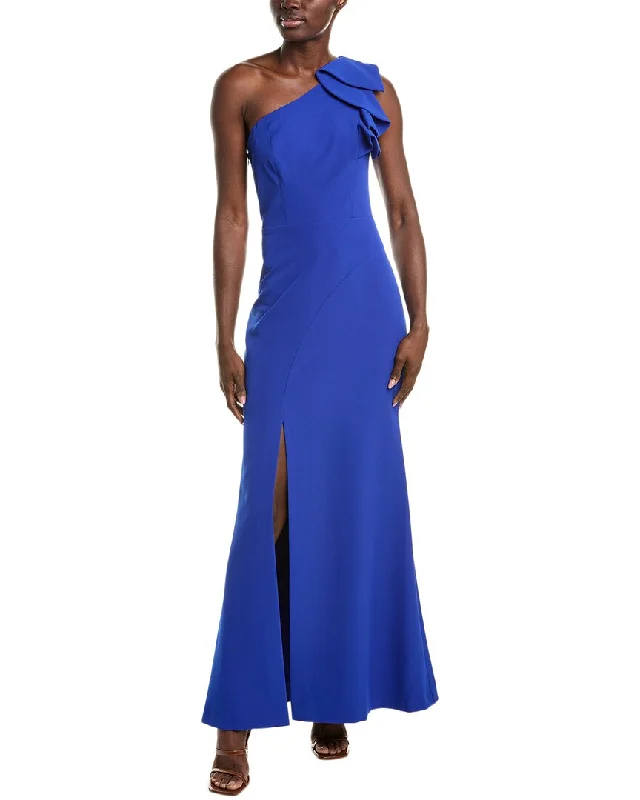 Eliza J Laguna Crepe Gown