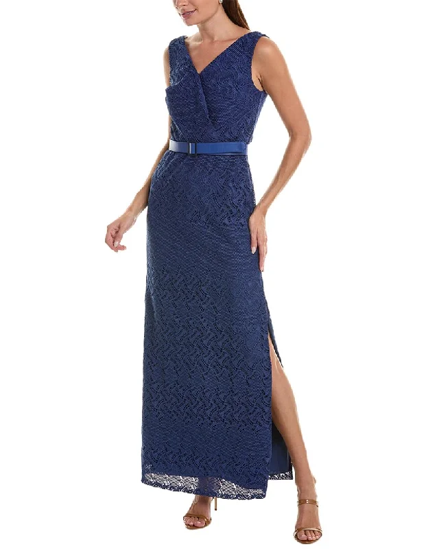 Kay Unger Hendrix Lace Column Gown