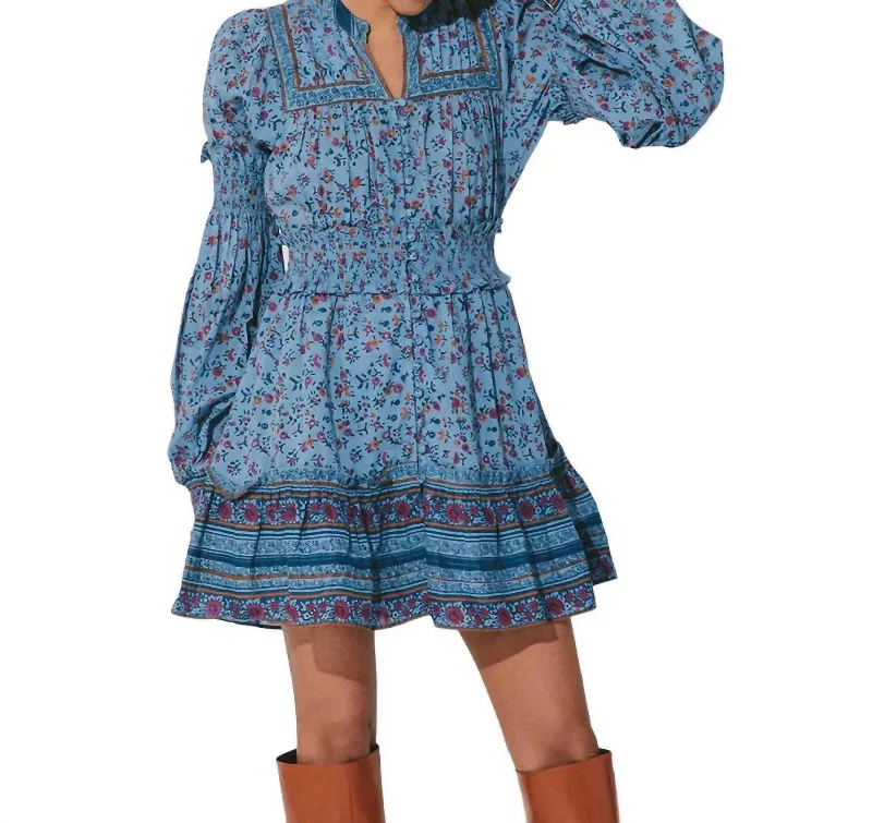 Delilah Mini Dress In Lapis