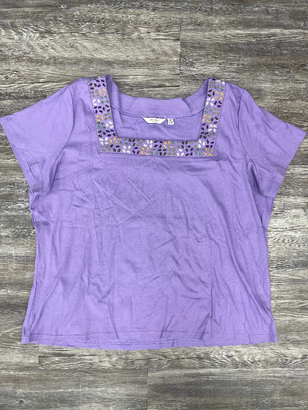 Top Short Sleeve Basic By Liz Claiborne O  Size: 3x