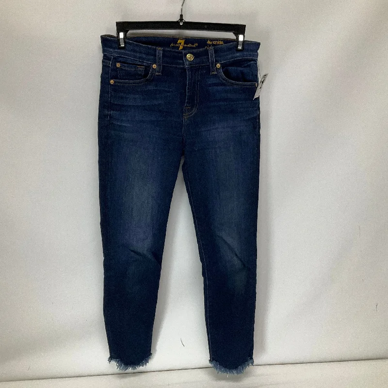 Blue Denim Jeans Skinny 7 For All Mankind, Size 2