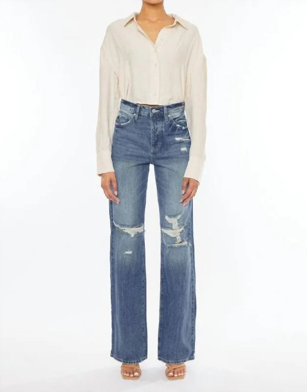 Gabbie Super High Rise Wide Leg Flare Jeans In Light Wash