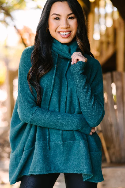 Realized Fun Hunter Green Turtleneck Tunic