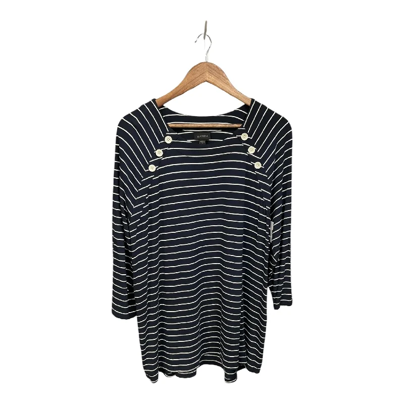 Top Long Sleeve By J. Jill In Striped Pattern, Size: Xl