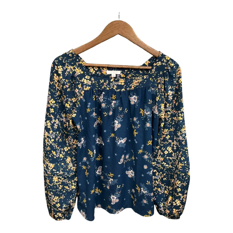 Top Long Sleeve By Lc Lauren Conrad In Floral Print, Size: M