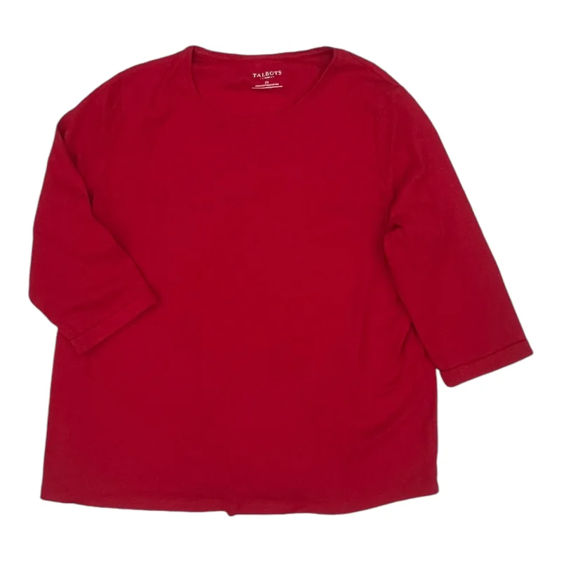 Top Ls Basic By Talbots In Red, Size:2X