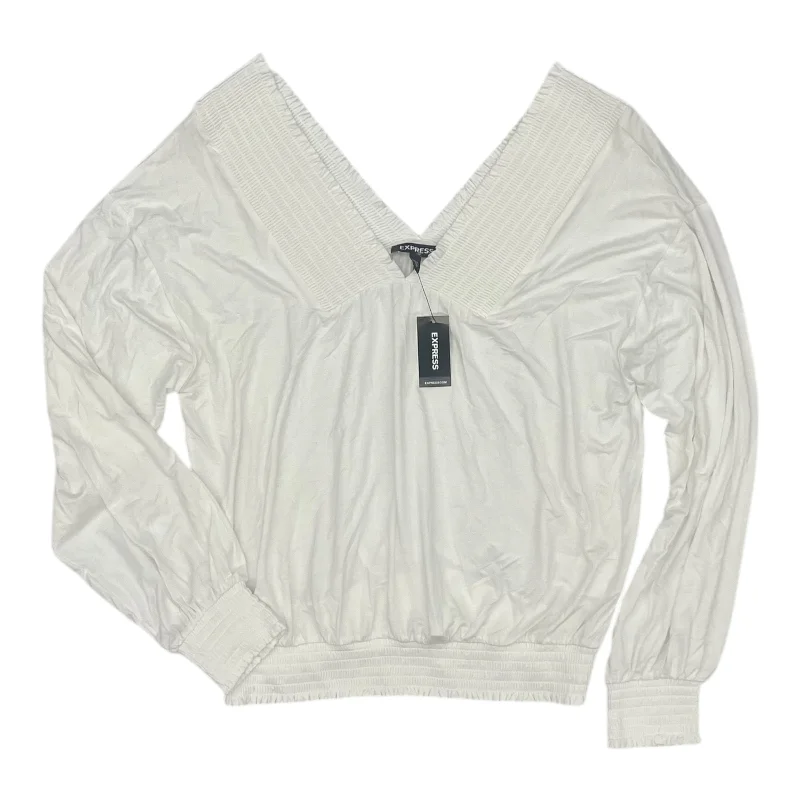 Top Ls By Express In White, Size:M