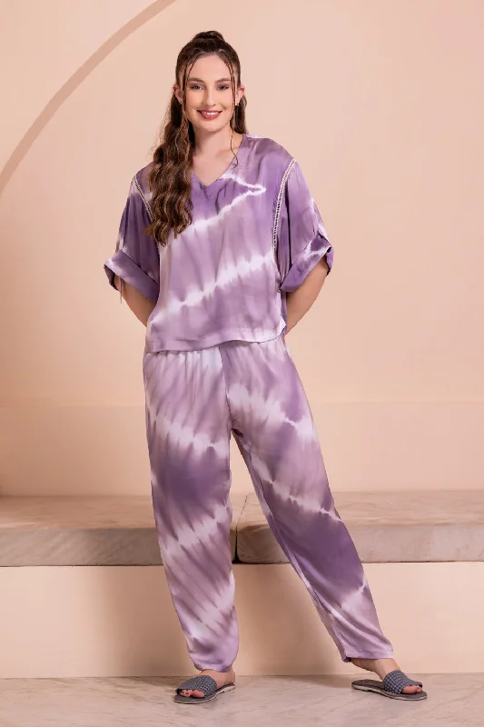 Tye & Dye Pj set in Satin